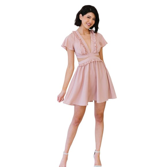 👗 Dress Day All Dressed Up Lace-Up Mini Dress -  Dress Day 👗 - Picture 1 of 5